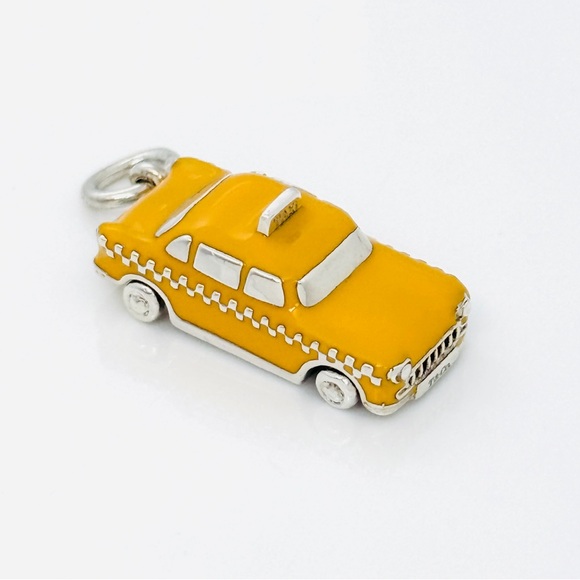 Tiffany & Co Yellow Taxi Cab Charm or Pendant in Enamel and Silver - Picture 1 of 6